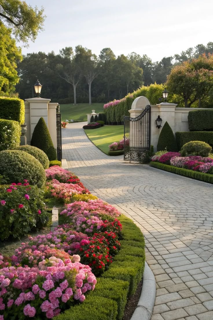 Landscaped custom entrance suitable for churches and venues