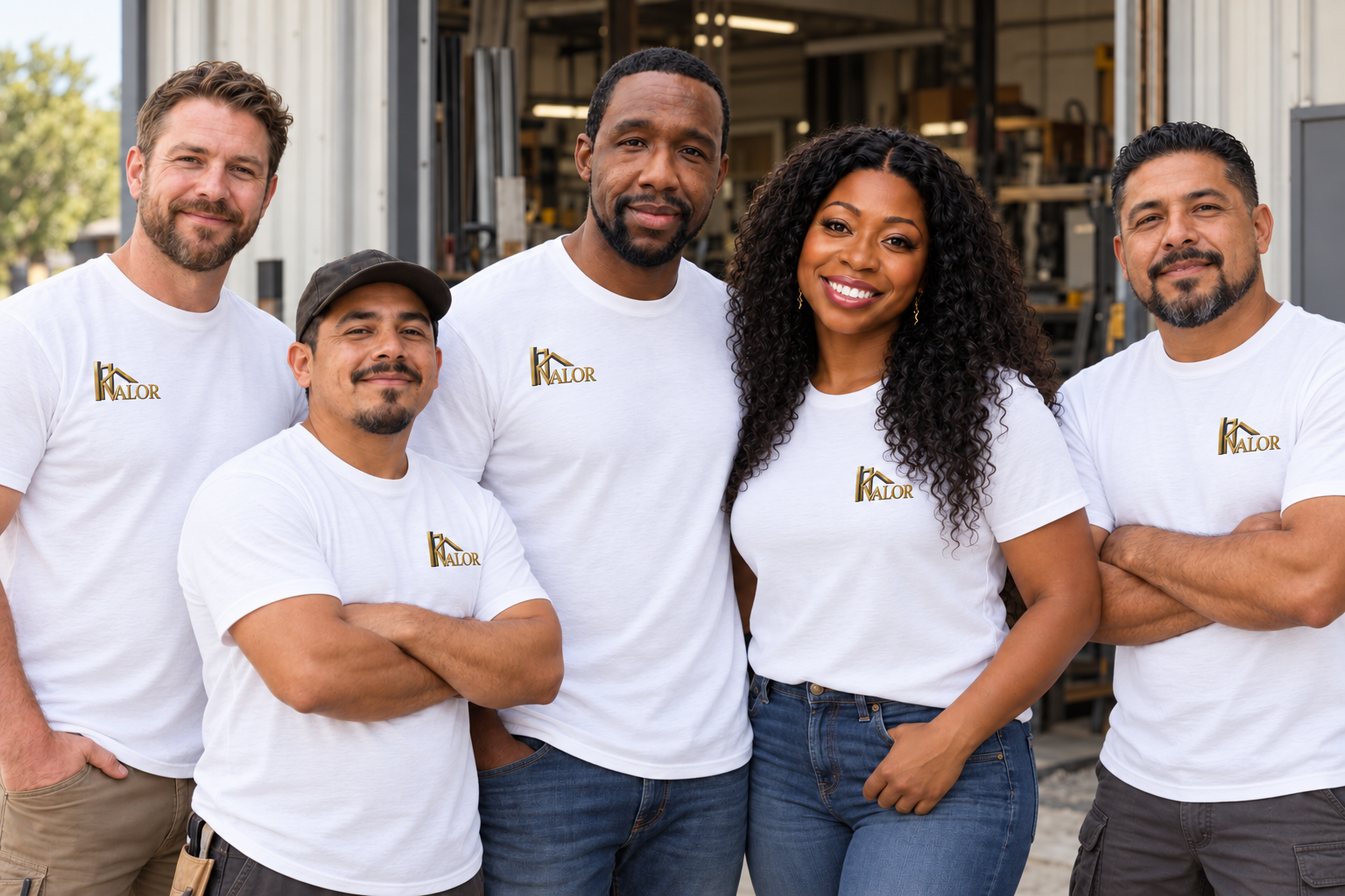 Illustrative concept portrait of the Valor Outdoor Design & Build team